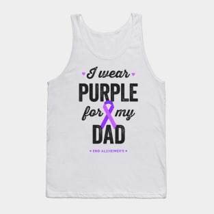 I Wear Purple For My Dad Alzheimer's Awareness Tank Top